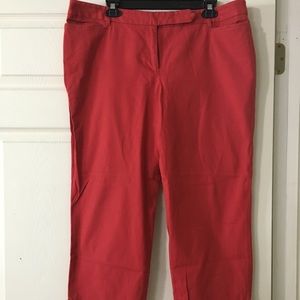 Ann Taylor size 16 cropped coral jeans
